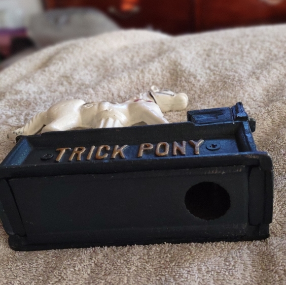 Cast Iron Mechanical Bank Trick Pony - Picture 4 of 4